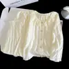 Pijama Doce para Meninas com Laço Conjunto Novo Primavera e Outono para Meninas Mais Velhas Manga Longa Algodão Nuvem Roupa de Casa