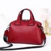 Bolsa Feminina Casual Joker Boston em Couro Genuíno Moda Simples Bolsa de Ombro de Mão Headwear Crossbody 8351