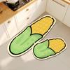 Tapete de Cozinha Longo Série Vegetais Simples Transfronteiriço Lama Diatomácea Conjunto de Duas Peças Absorvente Doméstico Tapete de Pé Tapete de Banheiro Antiderrapante