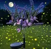 Luces Solares de Hierba Lavanda, Decoraciones de Jardín con Flores Artificiales, Luces de Ambiente Impermeables para Exteriores, Guirnaldas de Luces para Césped