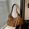 Cor sólida, design plissado, nova coleção 2026, alta qualidade, moderno, estiloso, minimalista, grande capacidade, casual, versátil bolsa de ombro/bolsa de mão