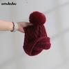 Comercio Exterior Gorro de Lana Otoño e Invierno para Hombres y Mujeres Forrado de Felpa Gorro Tejido Engrosado Gorro para el Frío Cálido Personalidad Moda Versátil Color Macarrón