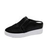 Zapatillas de Media Pantufla con Elevación Interna para Mujer para Usar Afuera Verano Malla Nueva con Pedrería Transpirables Tacón de Cuña Plataforma de Suela Gruesa Zapatos Blancos