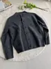 Suéter de cuello alto medio estilo japonés, cárdigan de punto con estética de dinero viejo, elegante y relajado, diseño nuevo, moderno y artístico, estilo Harajuku, versátil y popular