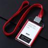 Juego de tarjetas transparentes Dezhi aleación de aluminio tarjeta de identificación juego de insignias colgantes para cuello para exposiciones tarjeta de trabajo certificado listado procesamiento al por mayor