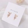 Aretes de Plata 925 Estilo Mori Estilo Fresco Alce para Mujer Celebrante de Internet Mismo Estilo Nuevo Exquisito Aretes de Diamante Ciervo