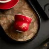 Taza de Té de Cerámica con Incrustaciones de Oro y Plata para Uso Doméstico, con Diseño de Mariposa en una Taza con Forma de Calabaza, Adecuada para Juegos de Té Kung Fu