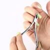 Herramientas para uñas, tijeras para piel muerta 8710, alicates para pedicura, cortaúñas para dedos de los pies, alicates de punta de águila de acero inoxidable con púas manuales para pedicura