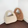 25 Bolso de Mano de Piel Nuevo de Invierno Maillard Lindo Pequeño Bolso de Felpa Bolso Cruzado de Pelo de Cordero para Mujer