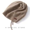 100% Cachemira Otoño/Invierno 2026 Nuevo Turbante para Mujer con Cordón Simple Cálido de Punto Jersey Sombrero Casual