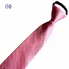 Venta al por mayor del fabricante Corbatas Rojas con Cremallera para Hombres y Mujeres, Vestimenta Formal de Negocios para Novio, Boda Estilo Coreano Corbata Rayada Perezosa Sin Corbata