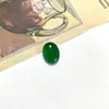 Atacado do Fabricante Calcedônia Verde Fluorescente Cabochão Oval Inlay DIY Pedra Solta Ágata Verde Contas Gota d'Água Patch