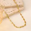 Collar de Acero de Titanio de Nuevo Estilo para Mujer, Resistente a la Decoloración, Chapado en Oro de 18 Quilates, Gama Alta, Lujo Ligero, Nicho, Cadena Versátil para Clavícula