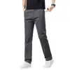 Novas Calças Casuais Masculinas Primavera/Verão 2026, Corte Reto Slim Fit, Elásticas, Calças Simples para o Trabalho, Calças Longas Finas Masculinas Juvenis
