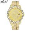 MISSFOX nuevo moda europea impermeable hip hop completo de Diamantes Reloj para hombre pulsera venta directa de fábrica