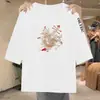 Artículos de excedente de comercio exterior transfronterizo de marcas famosas para madres de mediana edad y mayores, camisetas holgadas nuevas de estilo chino vintage de manga tres cuartos