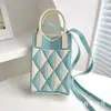 Monedero para Fiesta Estudiantil, Bolso para Teléfono Móvil de Compras, Bolso de Hombro Pequeño Tejido, Bolso de Mano Lindo Versátil, Bolso Cruzado Mini para Mujer