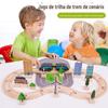 Madeira 0.75 educação precoce divertido simulação modelo 46pc trem pista de construção terno educação infantil brinquedos de iluminação educacional