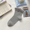 Meias Lisas para Mulheres, Meias de Cano Médio, Respiráveis para Primavera e Verão, Feitas de Seda de Amora, Estilo Coreano, Estilo College, Meias Largas, Estilo Ballet, Estilo Ins