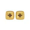 Juego de Joyería Dazan al por Mayor Acero de Titanio Recubierto de Oro Real de 18K Pendientes y Collar Super Estrella Versátil de Lujo Ligero
