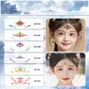 Adesivos de Tatuagem Infantis Estilo Antigo à Prova d'Água e Duradouros Adesivos para Sobrancelhas Flor Kids Face Maquiagem Fofa Maquiagem para Apresentação de Palco