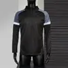 Traje de Entrenamiento con Media Cremallera Estilo Primavera y Otoño Americano para Hombre Nuevo Fútbol Secado Rápido Transpirable Running Manga Larga Ropa Deportiva