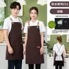 Delantal de chef impermeable y a prueba de aceite con logo personalizado impreso de fábrica para hombres y mujeres, ropa de trabajo nueva al por mayor