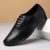 Couro Genuíno Padrão Nacional Dança de Salão Social Masculino Dança Latina Solado Macio Adulto Sapatos de Dança Masculino Sapatos de Dança de Salão