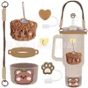 Accesorios Decorativos Stanley Correa de Mano de Cuerda Trenzada Estuche para Labial Llavero Duende Briqueta Funda de Silicona Antideslizante para Taza