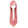 Peluca Cos Peluca de Pelo Largo Recto Colorida Peluca de Cosplay Estilo Anime Europeo y Americano En Stock Peluca de 80 cm En Stock