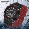 Reloj Sanda, reloj electrónico multifuncional de gran oferta transfronteriza para deportes al aire libre, luminoso, resistente al agua, reloj de pulsera simple y creativo para hombre.