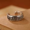 Yilu plata S925 plata esterlina envejecida plata tailandesa anillo abierto personalizado temperamento retro Mori Zhitian anillo para hombre y mujer