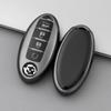 Modelo de 4 Botones Adecuado para Funda de Llave de Coche Nissan Sylphy, Tiida, X-Trail, Teana, Bluebird, Qashqai, Carcasa Gris Titanio