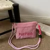 Bolsa de tela bordada con letras de estilo nuevo para verano 2026 para mujer, Bolso cruzado informal versátil de estilo coreano moderno, Para teléfono móvil y monedero
