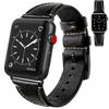 Adecuado para Cubierta de Uña para Correa de Apple Watch Costura de Cuero Genuino Correa de Reloj Iwatch1109876542Ultra3