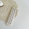 Calcetines de algodón finos de estilo ballet para niña, estilo japonés, con lazo de lunares, transpirables, con estampado floral, para verano