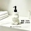 Garrafa dispensadora de vidro criativa em formato de urso para desinfetante de mãos, shampoo, gel de banho, condicionador e desinfetante sem enxágue para banheiro