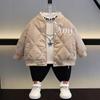Chaqueta con Forro Polar para Niños Otoño e Invierno 2025 Nueva Elegante Ropa de Invierno para Niños Ropa Engrosada para Niños Moda Tendencia