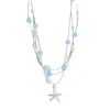 Collar de perlas con concha de estrella de mar para mujer, estilo vacacional junto al mar, cadena para clavícula apilada, collar de moda de alto sentido, temperamento, venta al por mayor