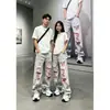 Vibe estilo calle cool moderno marca jeans rotos hombre verano lavado pantalones de trabajo diseño slim pantalones casuales