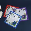 Lenço clássico antigo para senhoras de algodão puro lenço de borda reta nostálgico lenço estampado floral 100% algodão lenço quadrado de mão