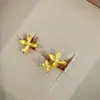 Pendientes Tradicionales Hechos a Mano con Incrustaciones de Osmanthus, Accesorios para Orejas Pequeños de Flor Asimétrica, Pendientes de Alta Gama, Modelo Nuevo 2026, Diseño Simple
