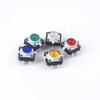 12X12X7.3MM con interruptor táctil ligero microinterruptor de tecla interruptor de llave micro switch pin vertical 12*12 LED con luz