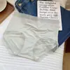 Pantaletas de Modal Sin Costuras para Niña con Refuerzo de Seda de Morera, Cintura Alta Elástica de Encaje, de Cintura Media, Bragas Ajustadas a la Cadera para Mujer