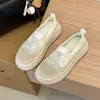 Zapatos Casuales Ligeros Slip-on 2026 Zapatos de Pescador para Mujer con Cordones Malla Nueva Transpirable Suela Gruesa Zapatos de Plataforma Negros