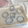 6 piezas ~ Nueva diadema de aspecto genial Xiaoqing cuerda para el pelo estilo Mori cuerda para el pelo de nicho estilo occidental banda de goma sin costuras para atar el pelo para mujeres