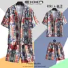 Shorts de Verano, Conjunto de Camisa de Playa, Ropa Tallas Grandes para Vacaciones de Viaje en Sanya para Hombres, Atuendo de Viaje a la Playa, Ropa de Verano