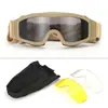 Gafas de moto todoterreno, gafas a prueba de viento, gafas deportivas para ciclismo, máscara de ventilador militar CS, gafas tácticas a prueba de balas y viento, antivaho