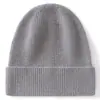 Nuevo gorro de punto acanalado 100% cachemira pura, perfecto para otoño e invierno, que proporciona calidez y protección contra el frío, un gorro de punto versátil tanto para hombres como para mujeres