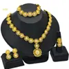 Entrega transfronteriza Dubái Medio Oriente traje de joyería collar para mujer pendientes anillo pulsera Fábrica de Novias Venta Directa
